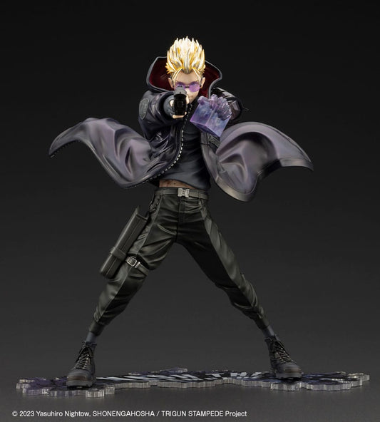 Trigun Stampede ARTFXJ Statue 1/8 Vash the Stampede The Gunman in Black Ver. 22 cm Image 1