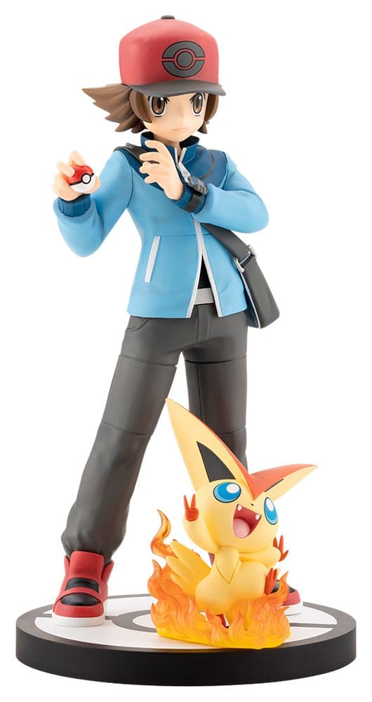 Pokémon ARTFX J PVC Figur 1/8 Hilbert with Victini 20 cm Image 1