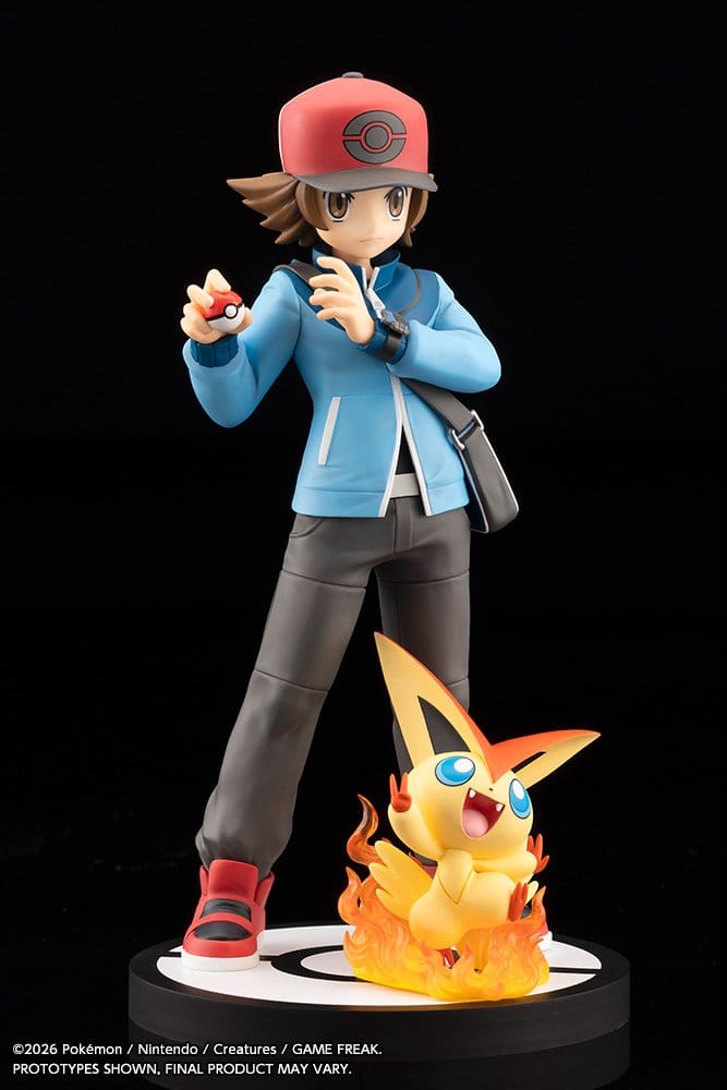 Pokémon ARTFX J PVC Figur 1/8 Hilbert with Victini 20 cm Image 2