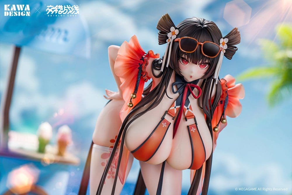 Daiblos Core PVC Figur 1/6 Maree Rouge Rakubai no Utage Wet Ver. 25 cm Image 5