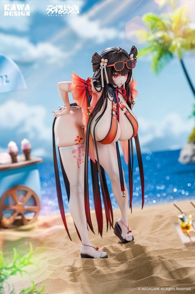 Daiblos Core PVC Figur 1/6 Maree Rouge Rakubai no Utage Wet Ver. 25 cm Image 11