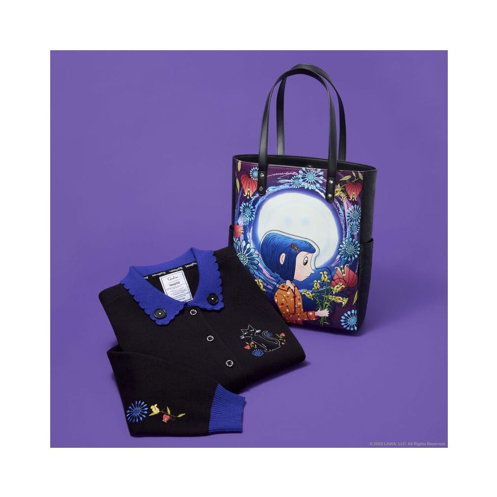 Coraline by Loungefly Cardigan Unisex Collared Cat Dragonfly  Größe XXL Image 4