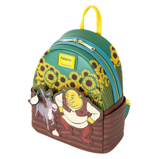 Dreamworks by Loungefly Mini Rucksack Shrek & Donkey Sunflower Field Image 2