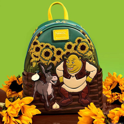 Dreamworks by Loungefly Mini Rucksack Shrek & Donkey Sunflower Field Image 7