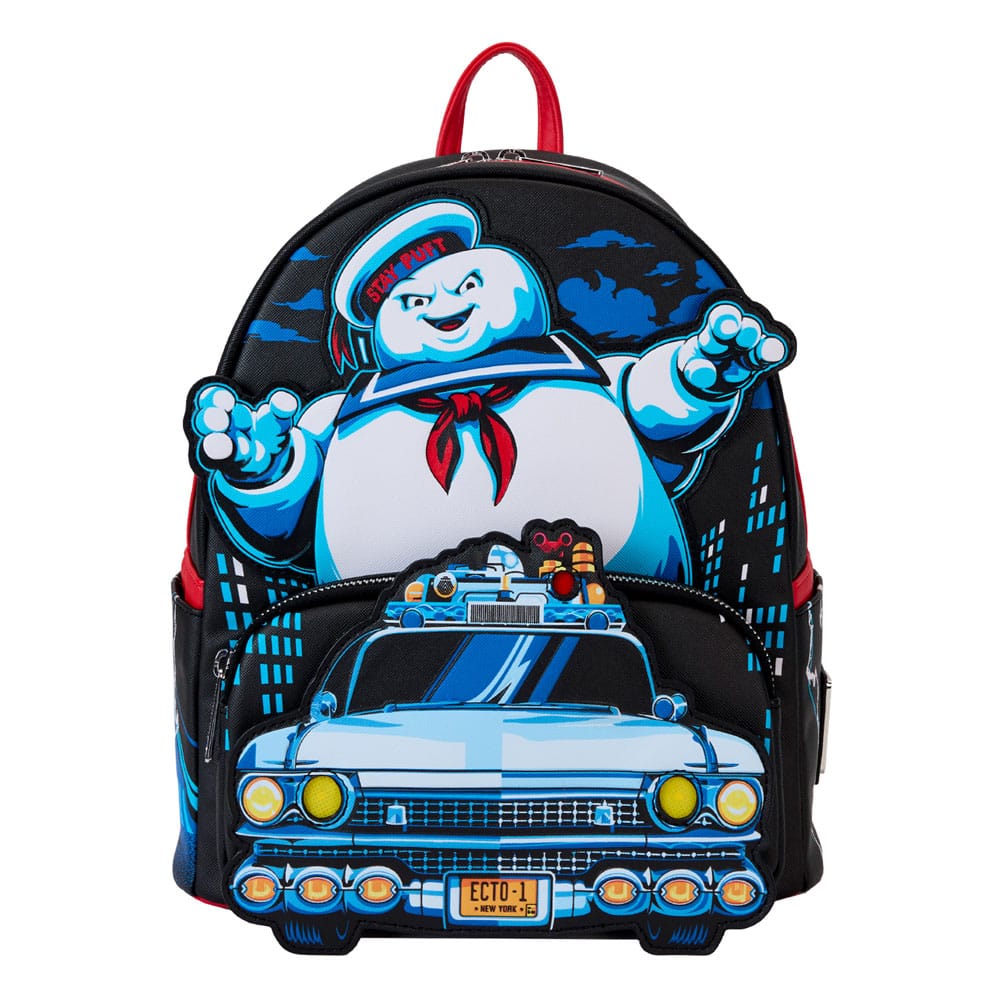 Ghostbusters by Loungefly Mini Rucksack Stay Puff Chasing Image 1