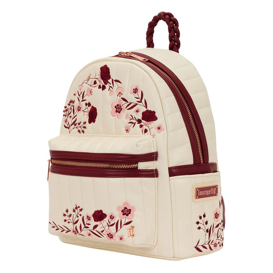 Loungefly Midi-Rucksack Cream & Red Floral Image 2