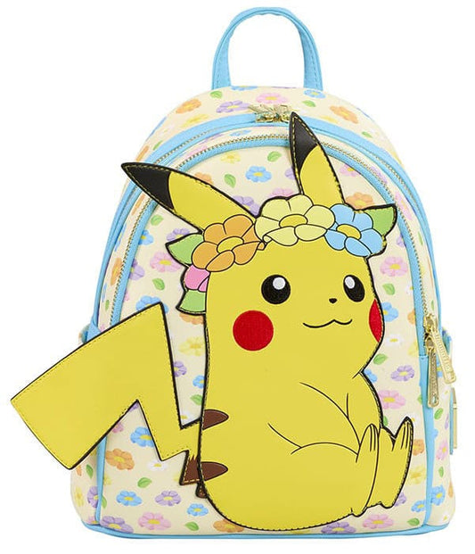 Pokemon by Loungefly Mini Rucksack Sleeping Pikachu Floral Crown Image 1