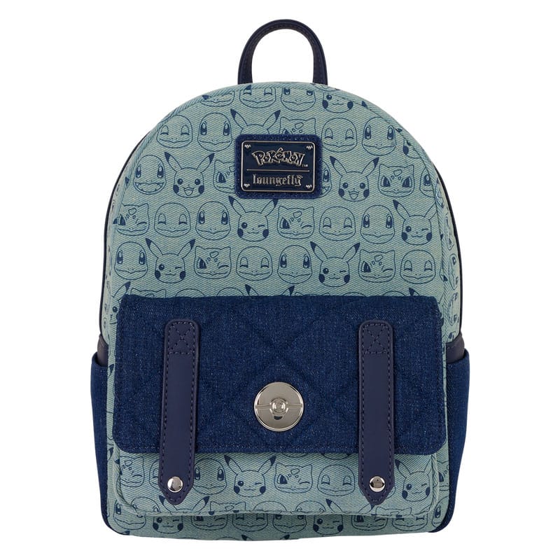 Pokemon by Loungefly Mini Rucksack Faux Denim Image 1