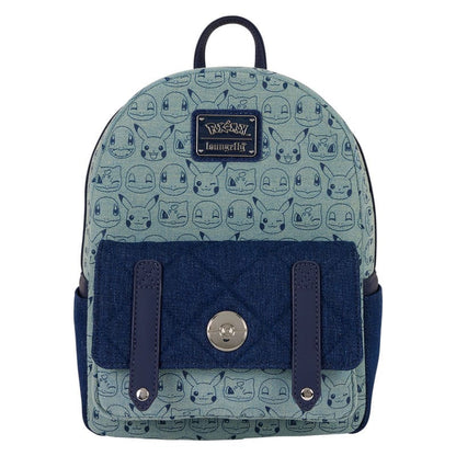 Pokemon by Loungefly Mini Rucksack Faux Denim Image 1