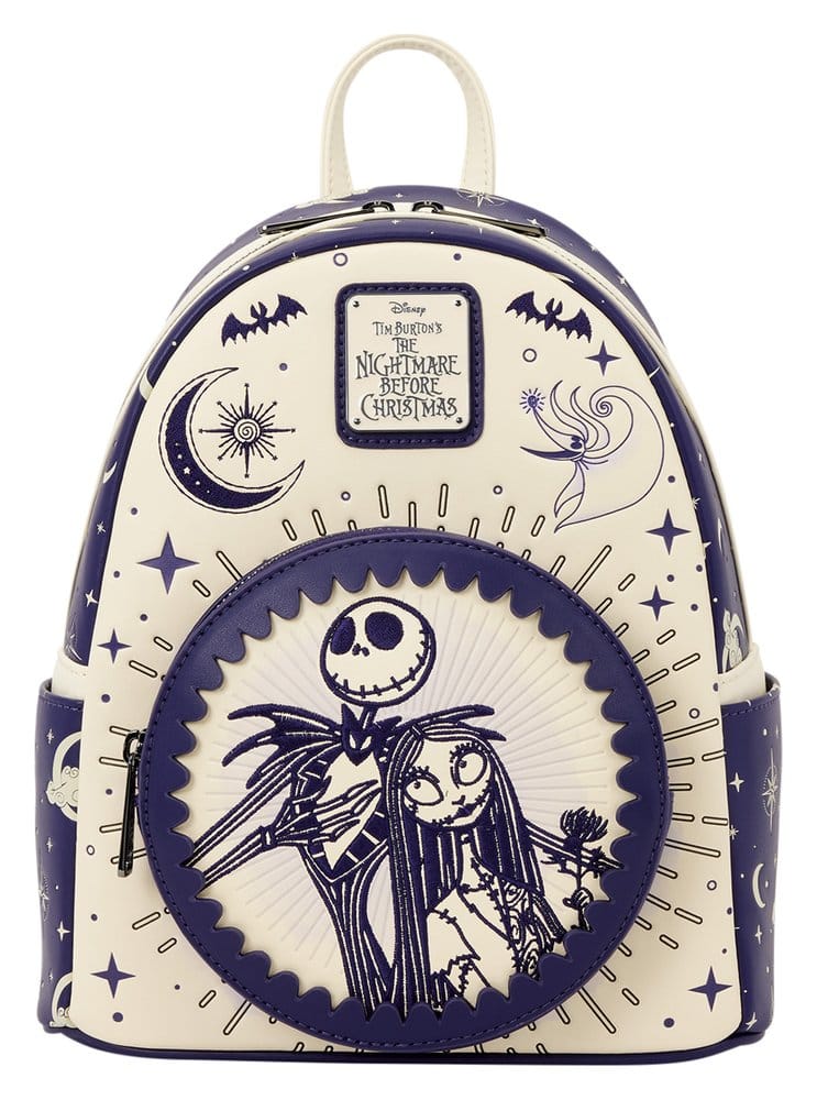 Nightmare before Christmas by Loungefly Mini Rucksack Jack Skellington & Sally Night Sky Image 1