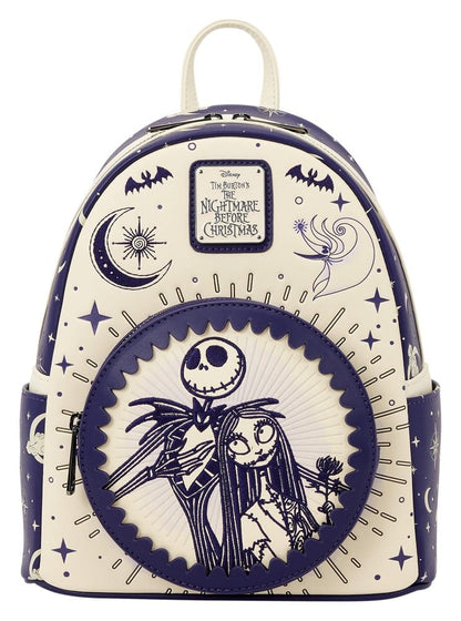Nightmare before Christmas by Loungefly Mini Rucksack Jack Skellington & Sally Night Sky Image 1