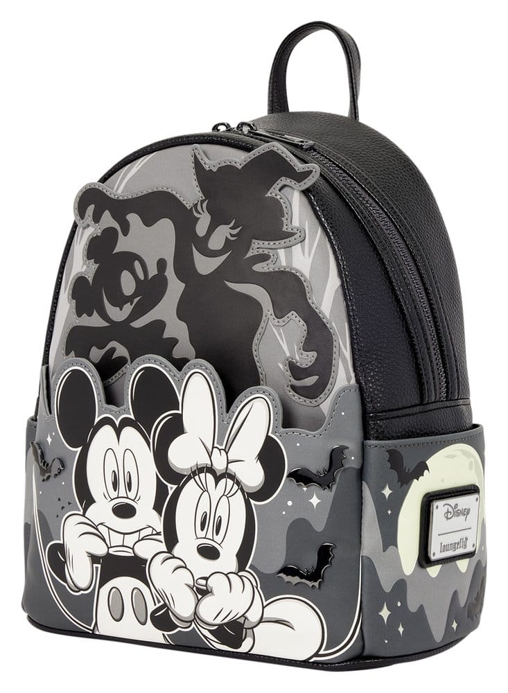 Mickey & Minnie by Loungefly Mini Rucksack Ghost Light Up Glow Image 3