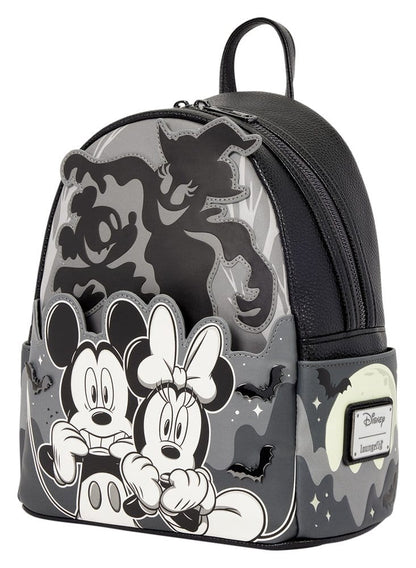Mickey & Minnie by Loungefly Mini Rucksack Ghost Light Up Glow Image 3