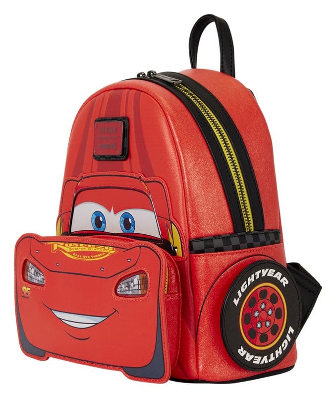 Cars by Loungefly Mini Rucksack 20th Anniversary Lightning McQueen Metallic LightUp Image 2