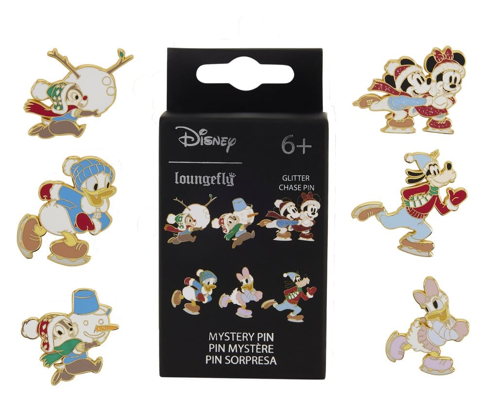 Mickey & Friends by Loungefly Ansteck-Pins Winter Activities Blind Display (12) Image 1