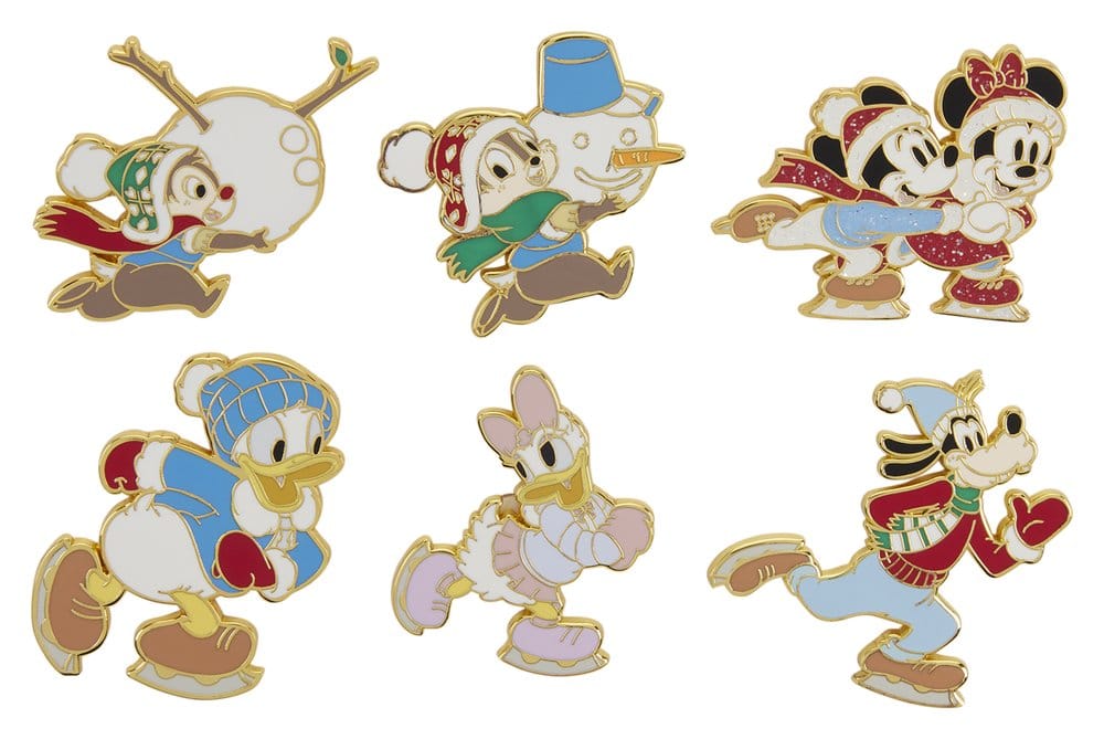 Mickey & Friends by Loungefly Ansteck-Pins Winter Activities Blind Display (12) Image 3