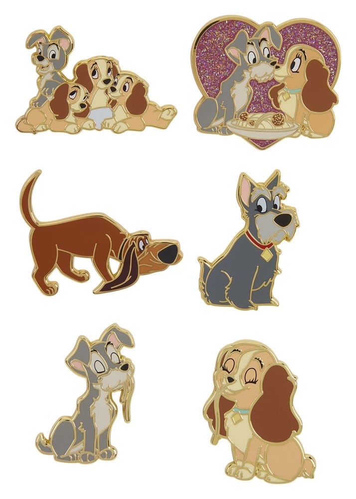 Disney by Loungefly Ansteck-Pins Lady and the Tramp Blind Display (12) Image 3