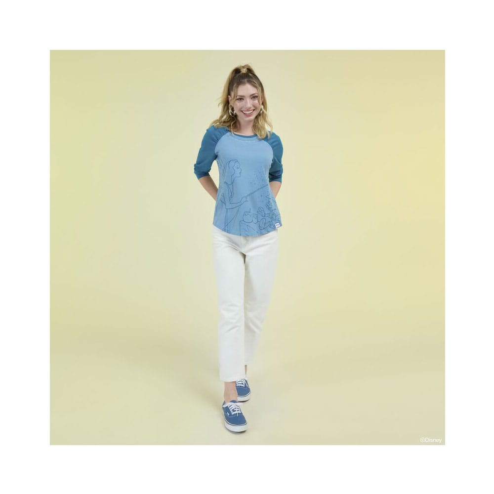 Pinocchio by Loungefly Tee T-Shirt Unisex Blue Fairy Shirred Raglan Größe M Image 5