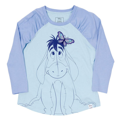 Winnie the Pooh by Loungefly Tee T-Shirt Unisex Eeyore Shirred Raglan Größe L Image 1