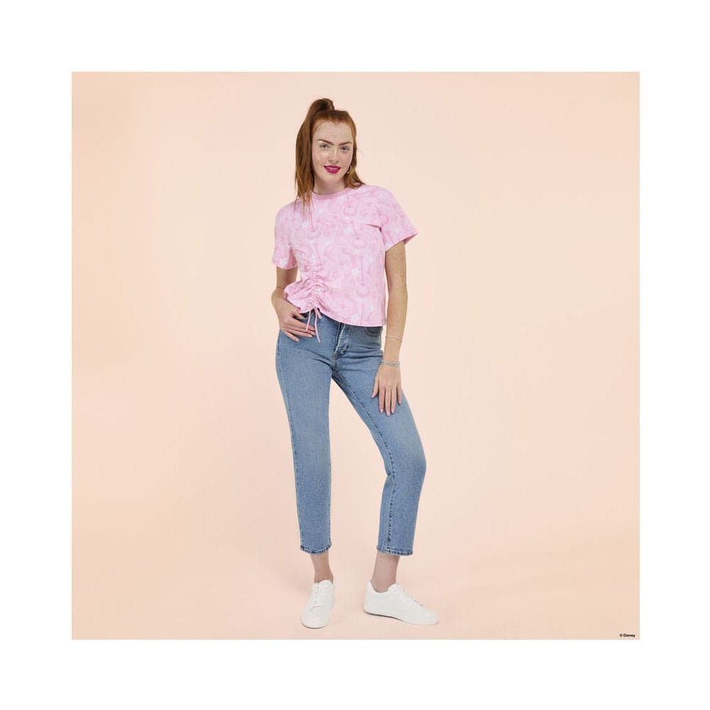 Disney by Loungefly Tee T-Shirt Unisex Hannah Montana Shirred Hem Größe L Image 5