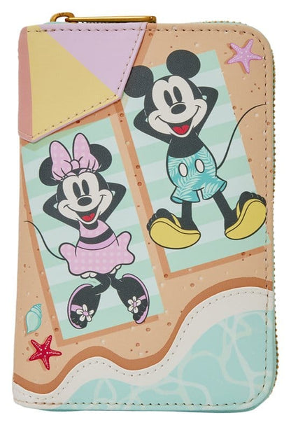 Mickey & Minnie Beach Fun Zip Around Wallet Image 1