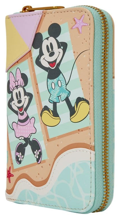Mickey & Minnie Beach Fun Zip Around Wallet Image 3