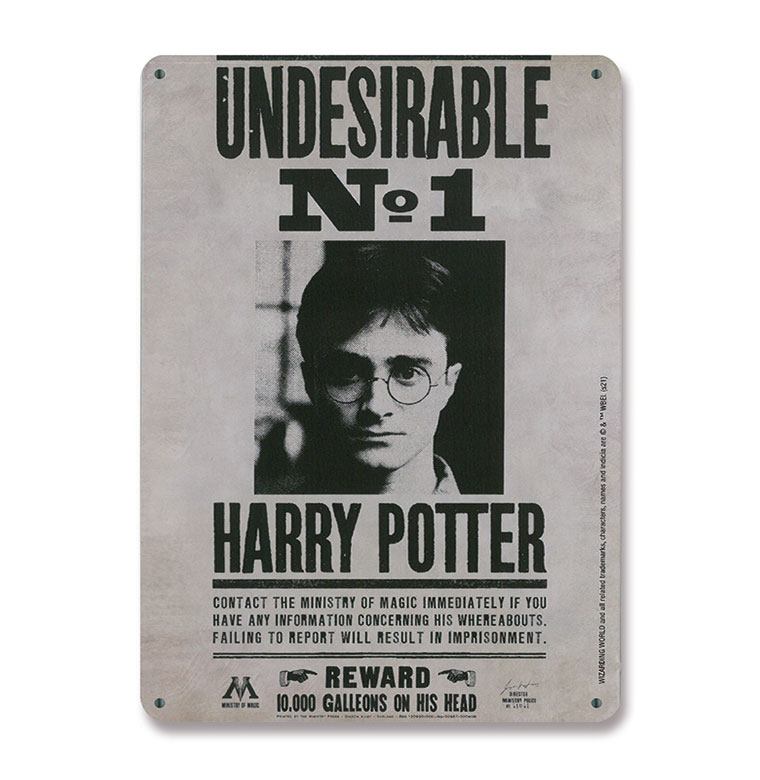 Harry Potter Blechschild Undesirable No. 1 15 x 21 cm Image 1