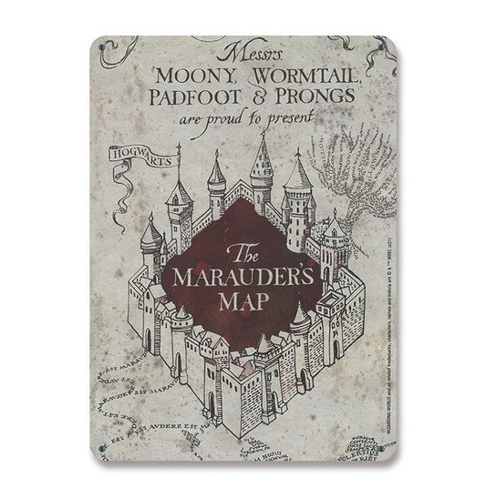 Harry Potter Blechschild Marauders Map 15 x 21 cm Image 1