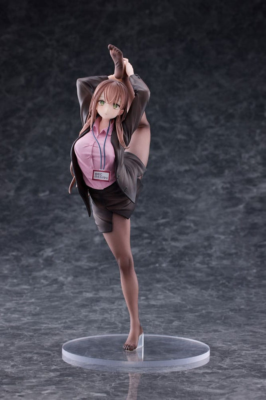 Original Character PVC Statue 1/6 OL-chan Who Doesn't Want to Go to Work Pink Ver. 26 cm Image 1