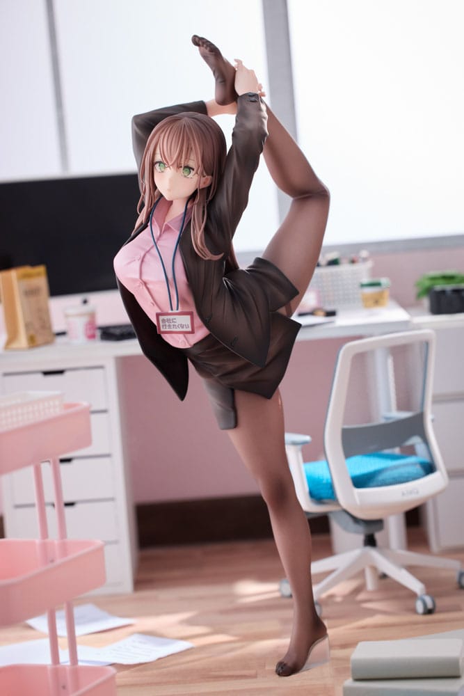 Original Character PVC Statue 1/6 OL-chan Who Doesn't Want to Go to Work Pink Ver. 26 cm Image 2