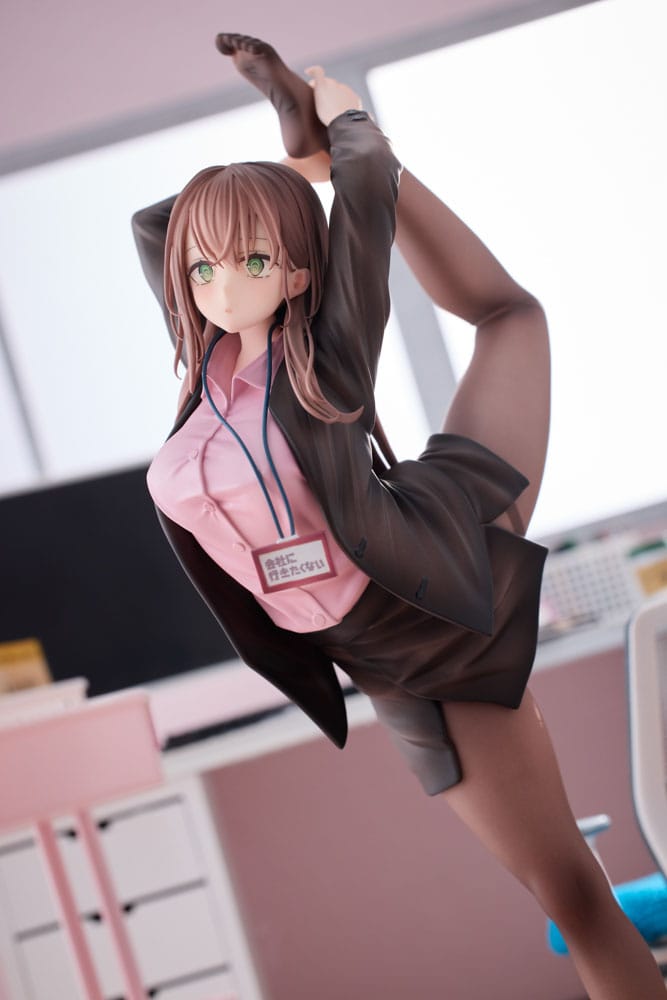 Original Character PVC Statue 1/6 OL-chan Who Doesn't Want to Go to Work Pink Ver. 26 cm Image 5