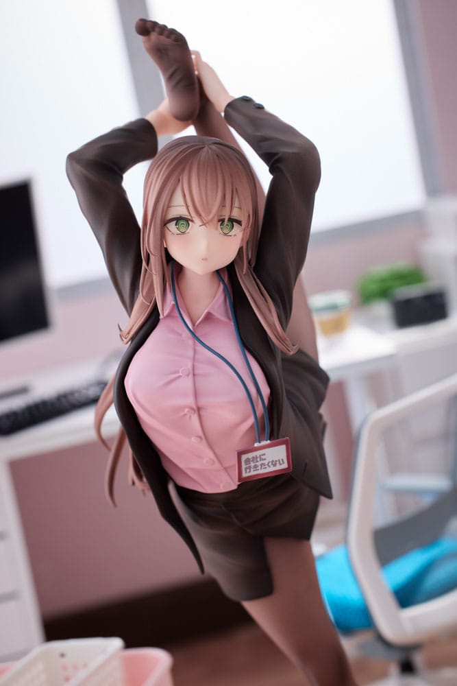 Original Character PVC Statue 1/6 OL-chan Who Doesn't Want to Go to Work Pink Ver. 26 cm Image 6