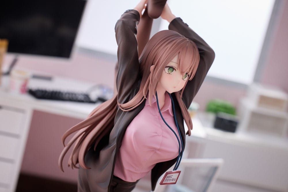 Original Character PVC Statue 1/6 OL-chan Who Doesn't Want to Go to Work Pink Ver. 26 cm Image 7