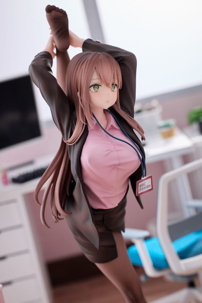 Original Character PVC Statue 1/6 OL-chan Who Doesn't Want to Go to Work Pink Ver. 26 cm Image 8