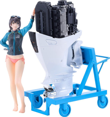 Original Character PLAMAX Plastic Model Kit MF-97 minimum factory Minori with Honda BF350 Grand Prix White 10 cm Image 1