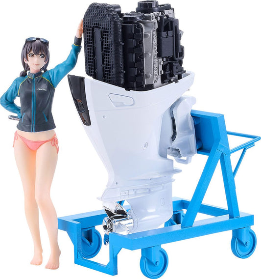 Original Character PLAMAX Plastic Model Kit MF-97 minimum factory Minori with Honda BF350 Grand Prix White 10 cm Image 1