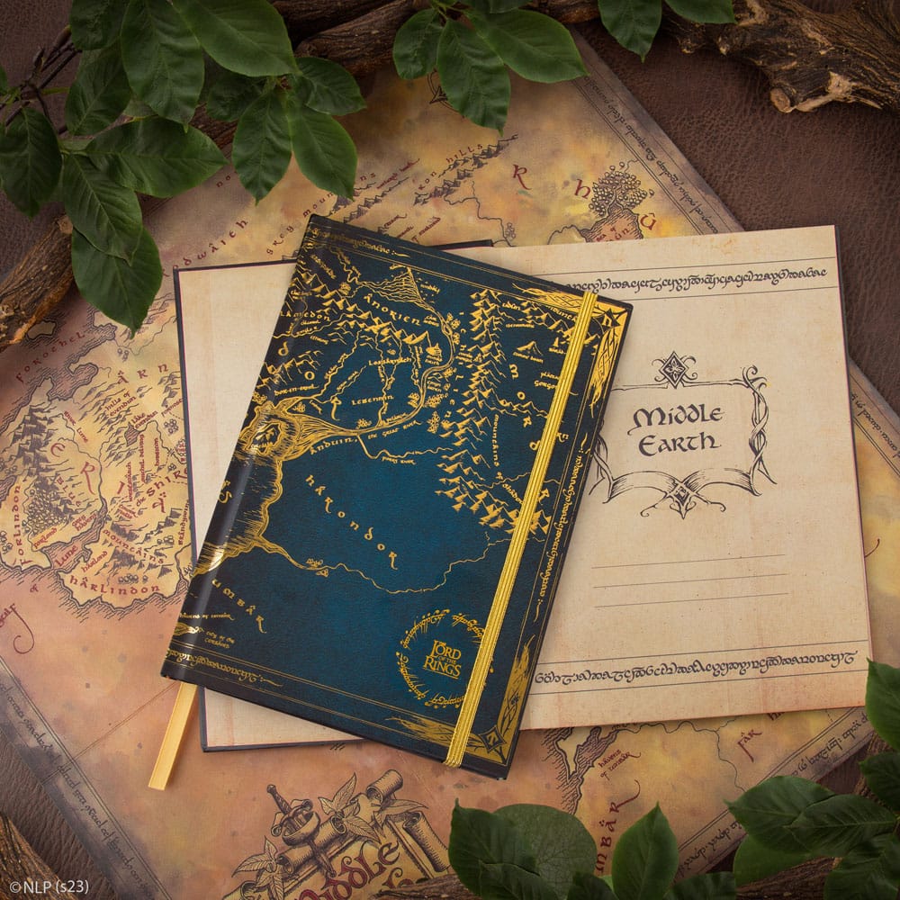 Herr der Ringe Notizbuch Map of Middle Earth Image 2