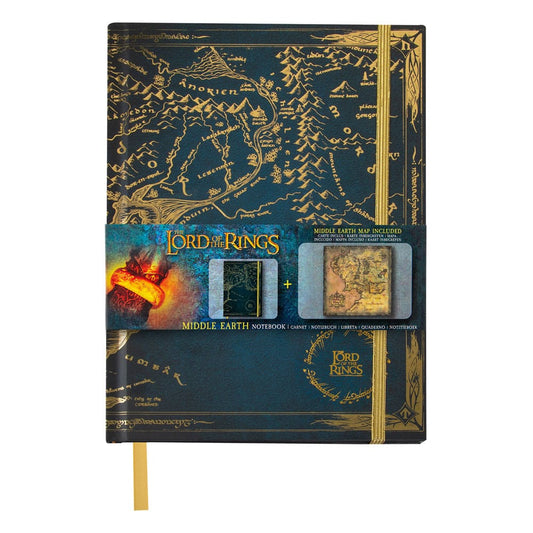 Herr der Ringe Notizbuch Map of Middle Earth Image 1