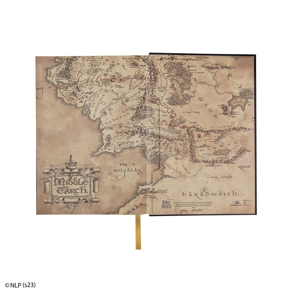 Herr der Ringe Notizbuch Map of Middle Earth Image 7