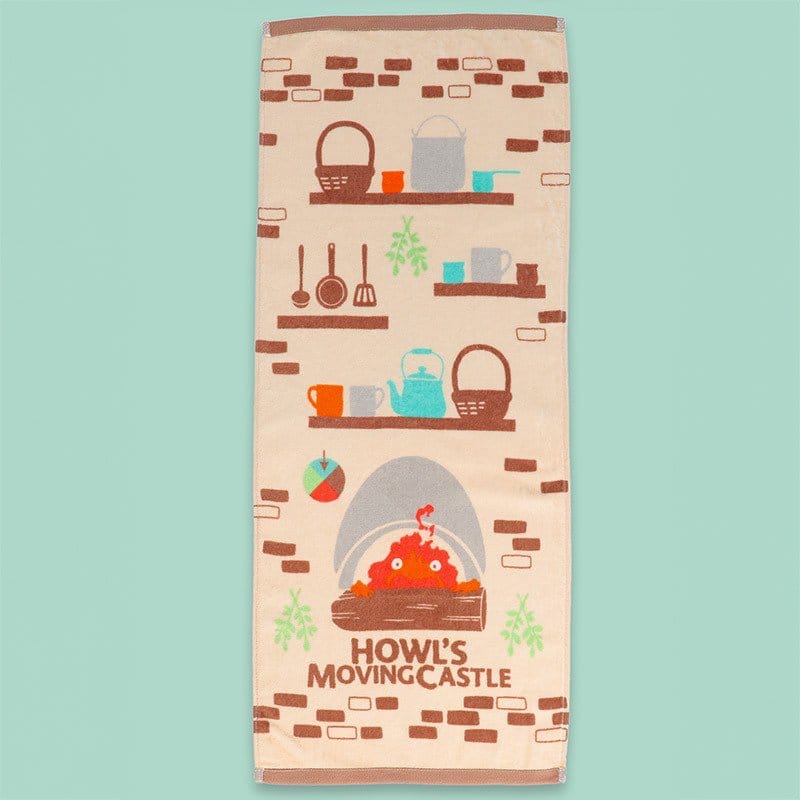 Das wandelnde Schloss Natsu Handtuch Cook with Calcifer 34 x 80 cm Image