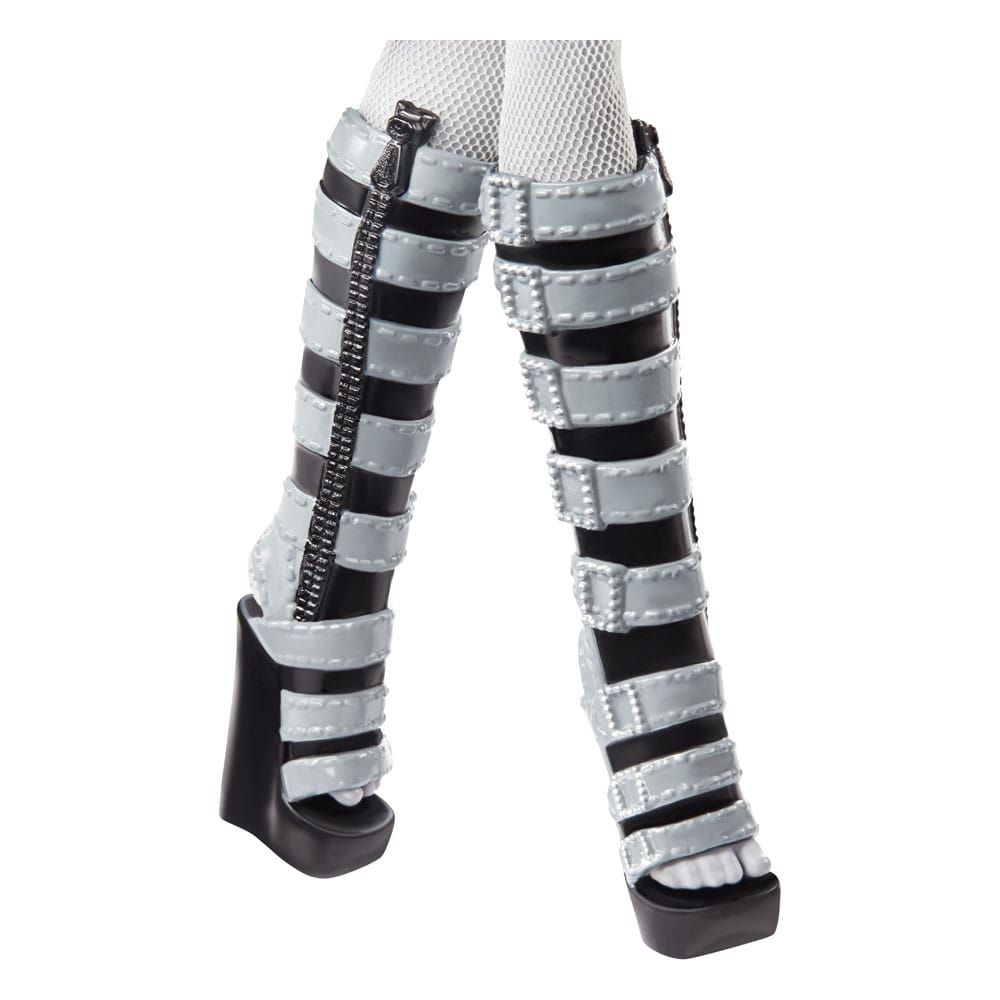 Monster High Reel Drama Puppe Clawdeen Wolf in Schwarzweiß Image 4