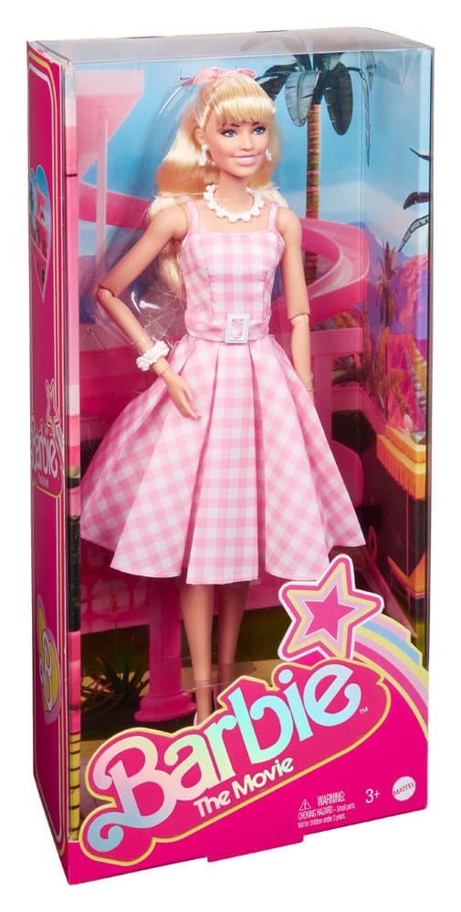 Barbie The Movie Puppe Barbie in Pink Gingham Dress Image 3