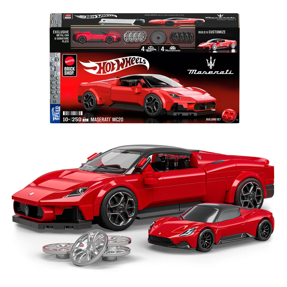 Mattel Brick Shop Hot Wheels Speed Series Bauset 1/32 Maserati MC20 Image 2