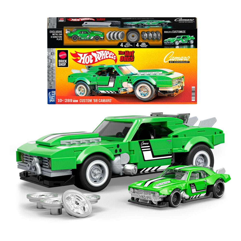 Mattel Brick Shop Hot Wheels Speed Series Bauset 1/32 Custom '68 Camaro Image 3