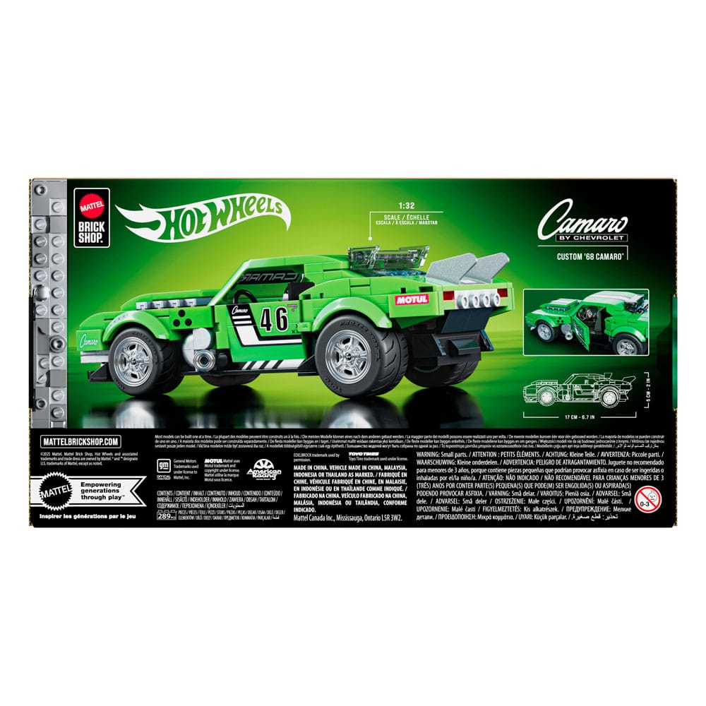 Mattel Brick Shop Hot Wheels Speed Series Bauset 1/32 Custom '68 Camaro Image 7