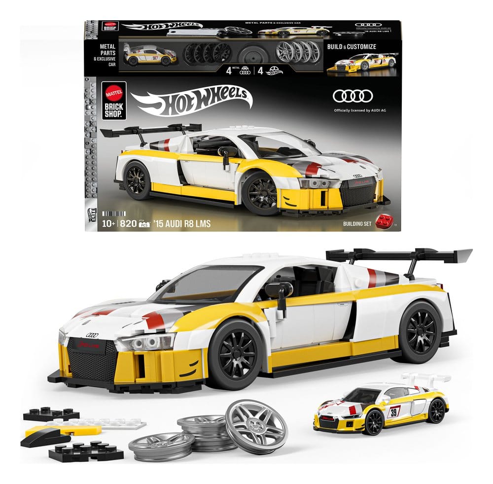 Hot Wheels Elite Mattel Brick Shop Bauset 1/16 '15 Audi R8 LMS Image 3