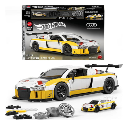 Hot Wheels Elite Mattel Brick Shop Bauset 1/16 '15 Audi R8 LMS Image 3