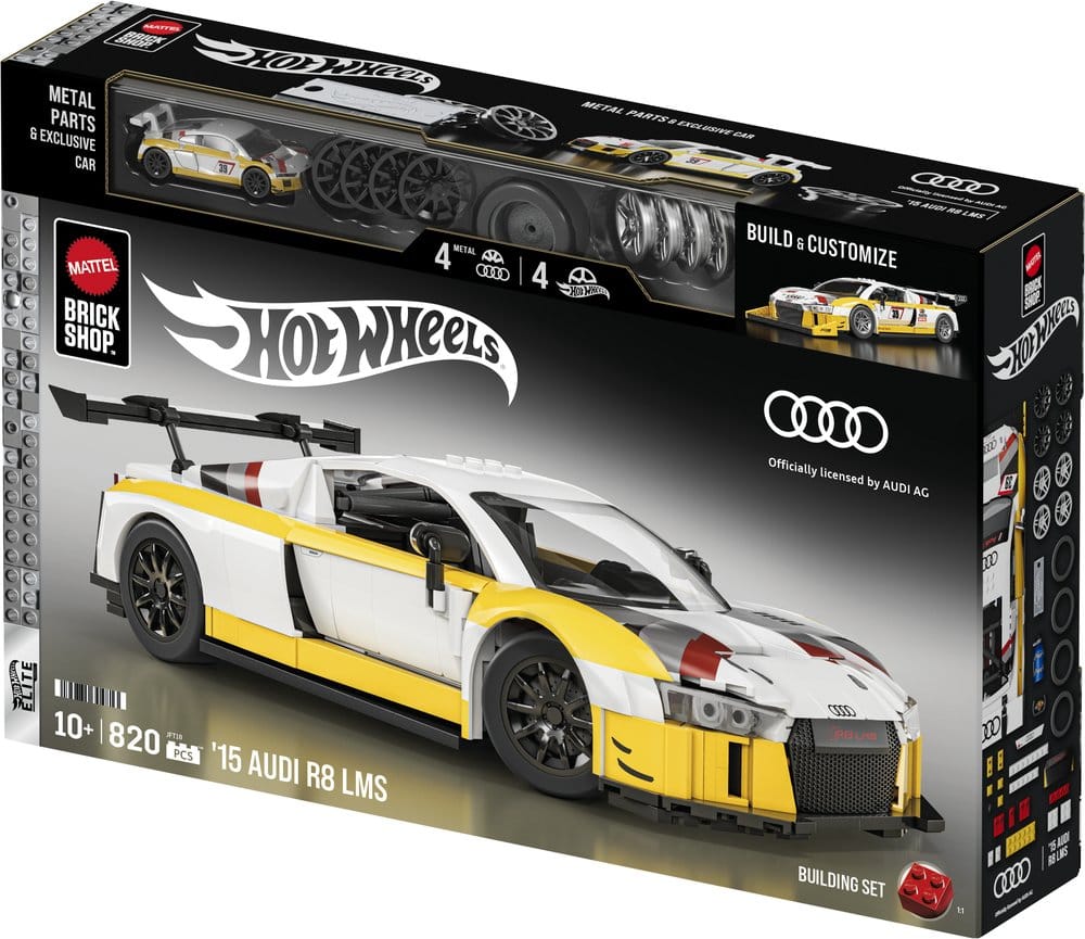 Hot Wheels Elite Mattel Brick Shop Bauset 1/16 '15 Audi R8 LMS Image 4