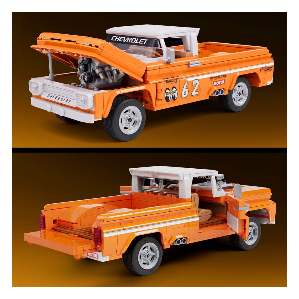 Mattel Brick Shop Hot Wheels Elite Series Bauset 1/16 Custom '62 Chevy Pickup Image 5