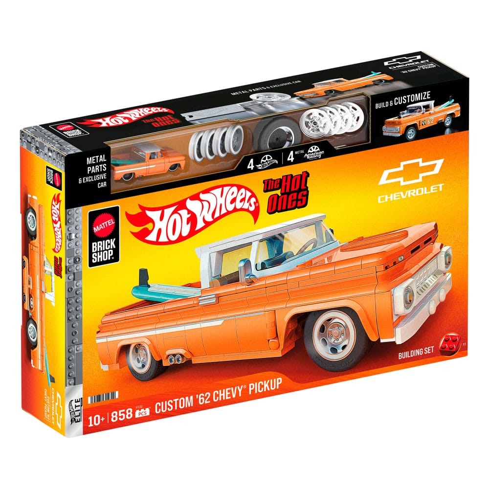Mattel Brick Shop Hot Wheels Elite Series Bauset 1/16 Custom '62 Chevy Pickup Image 8